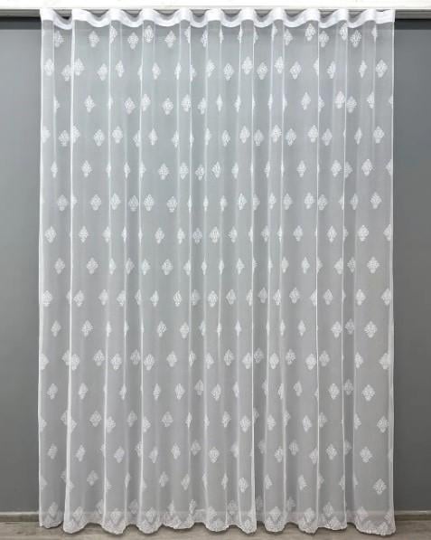 Тюль из жаккарда Холодный белый (1570т)