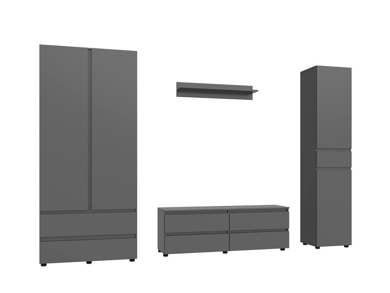 Вітальня Еверест Лайт-1 модульна Графітовий (е-20813.03) - фото 3 Вітальня Еверест Лайт-1 модульна Графітовий (е-20813.03) - фото 3