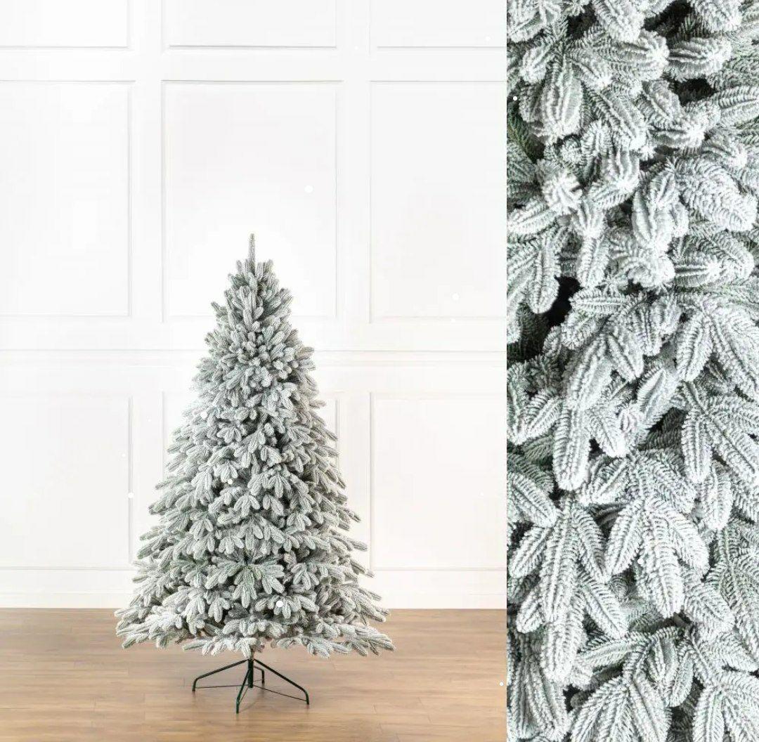 Искусственная елка заснеженная Лапландская литая с металлическим основанием 2,10 м Белый (NYT15060) - фото 10