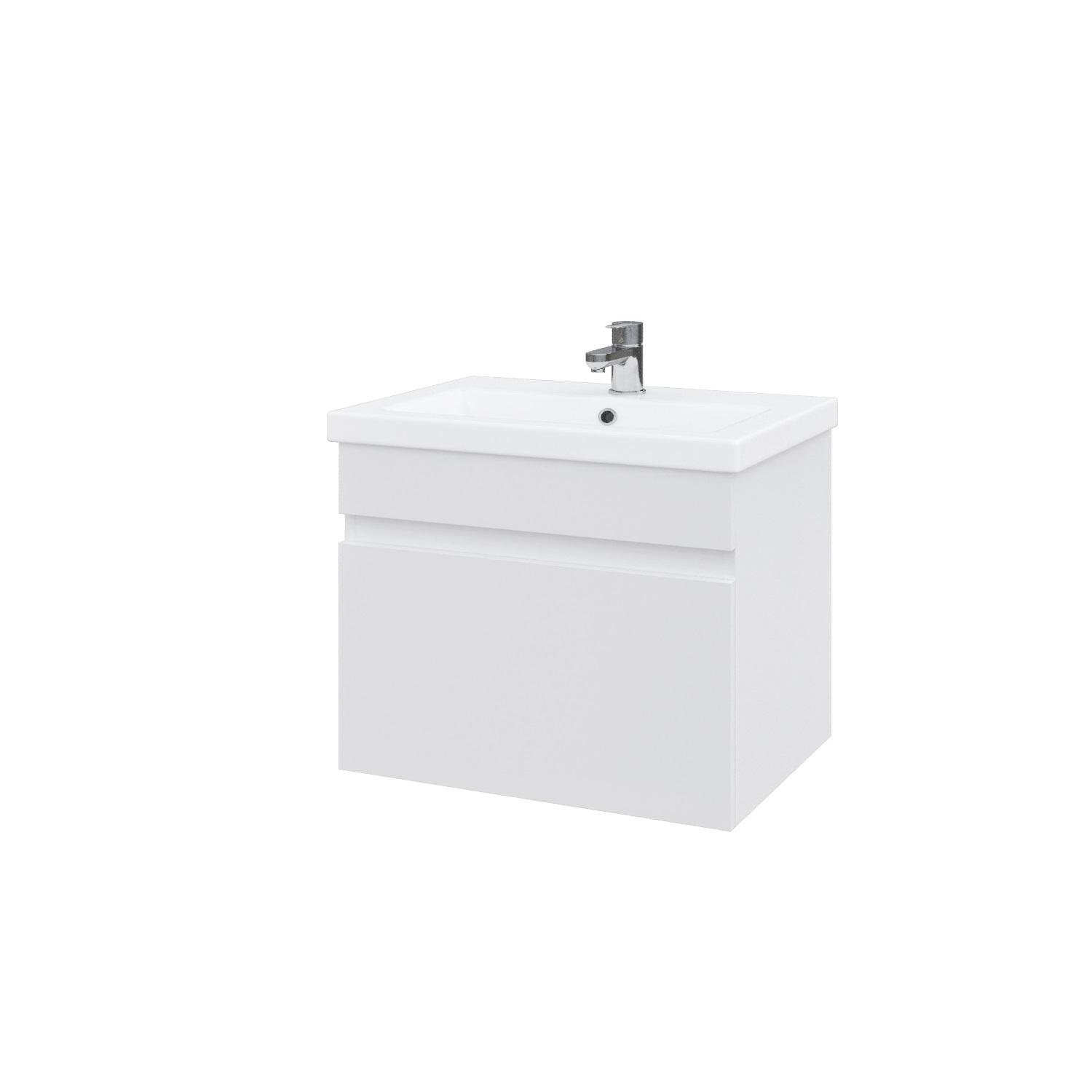 Тумба подвесная MEBLIBUD ERICA 60 с ящиком с умывальником Cers 60 см Белый (44362/2)