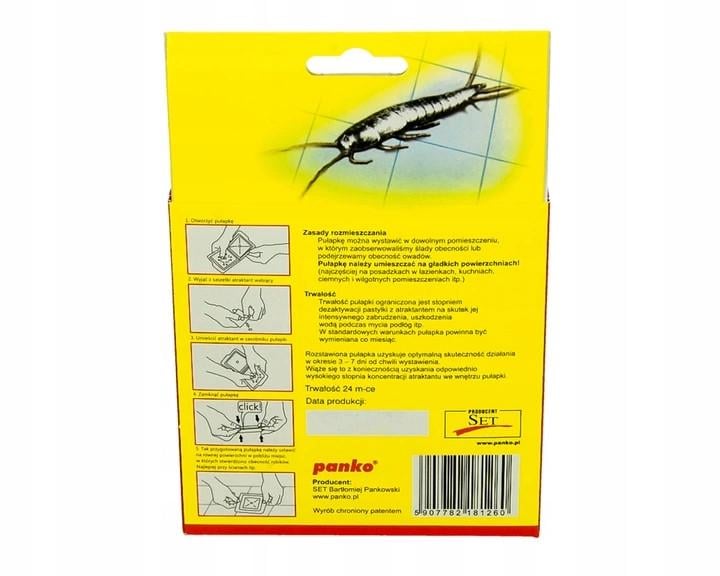 Ловушка Panko от чешуйниц/серебрянок с приманкой 2х2 шт. - фото 3 Ловушка Panko от чешуйниц/серебрянок с приманкой 2х2 шт. - фото 3