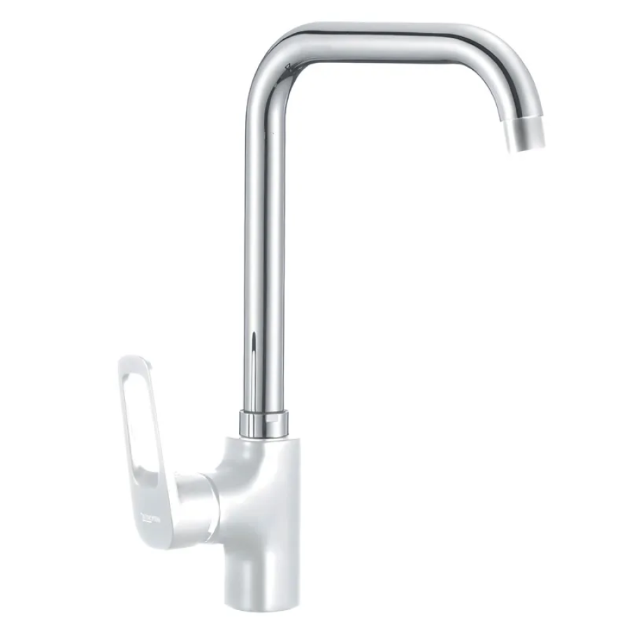 Смеситель для кухни MIXXUS Nevada 014-G с гайкой White (MI5801)