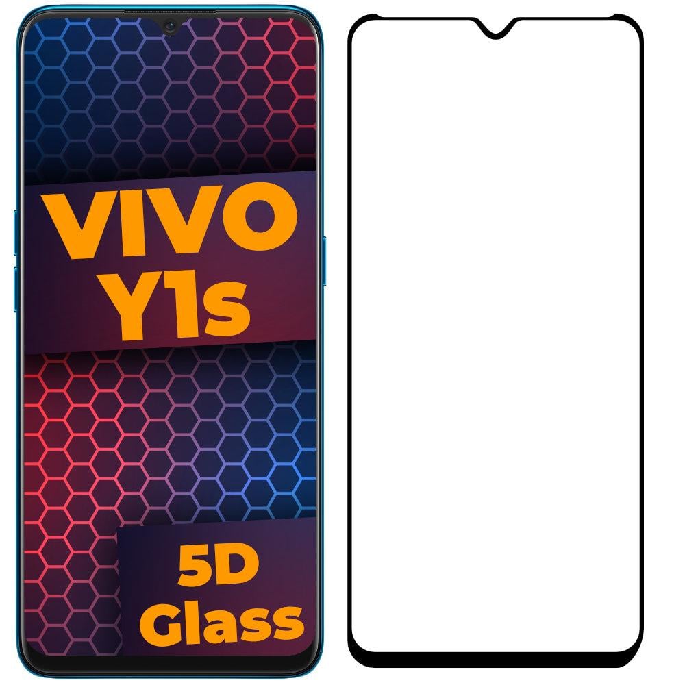 Стекло 5D Vivo Y1s защитное Full Glue (21114)