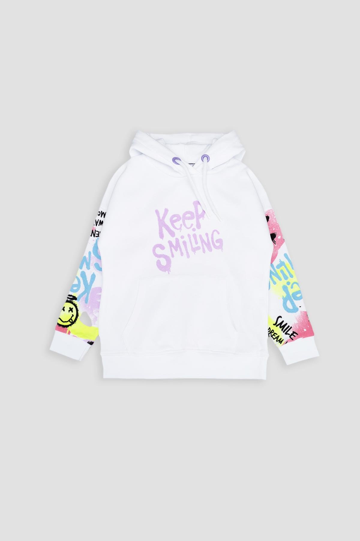 Худі для дівчинки ЦБ-00252778 122 см Білий (28576287)