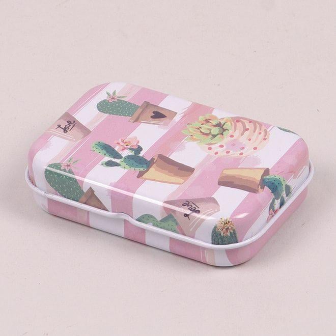 Коробочка металлическая Flora Кактусы для хранения мелочей (25279)