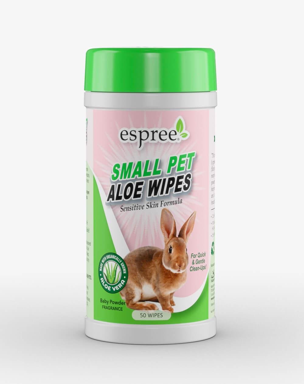 Вологі серветки для маленьких тварин Espree Small Animal Wipes під час грумінгу 50 шт. (E00751)