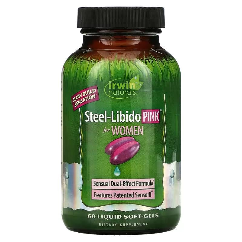 Добавка Irwin Naturals Steel-Libido Pink for Women для либидо для женщин 60 liquid soft-gels