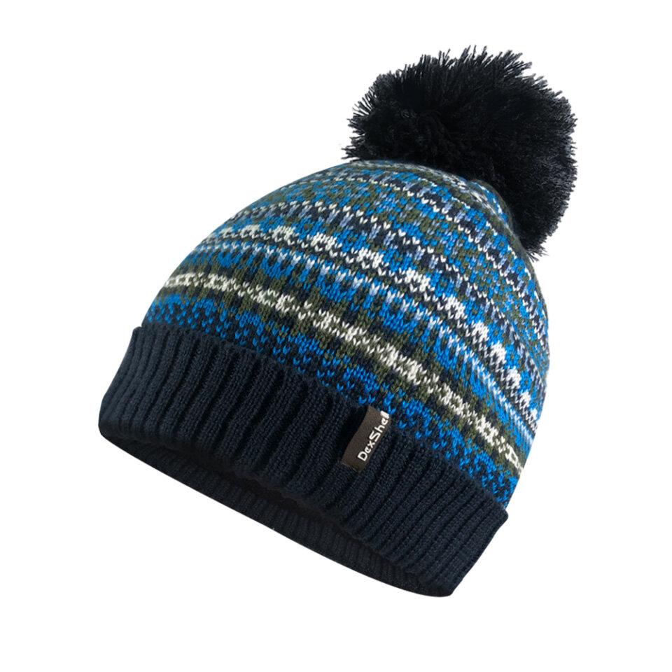 Водонепроницаемая шапка DexShell Beanie Fair Isle DH362BLU - фото 1