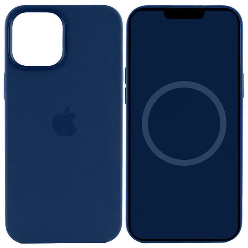 Протиударний Чохол Silicone case (AAA) full with Magsafe and Animation для Apple iPhone 15 Plus (6.7") Синій / Storm Blue - фото 1