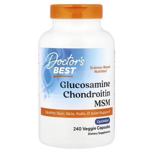 Глюкозамин и хондроитин Doctor's Best Glucosamine Chondroitin MSM with OptiMSM 240 Veggie Caps (DRB-00081)