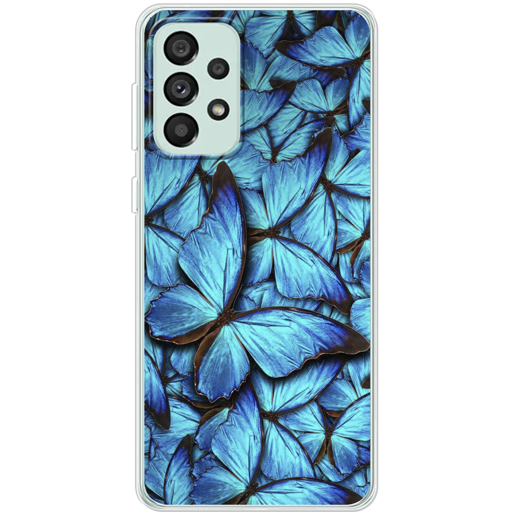 Чехол BoxFace Samsung Galaxy A33 5G (A336) лазурные бабочки Прозрачный силикон (44140-up1550-44140)