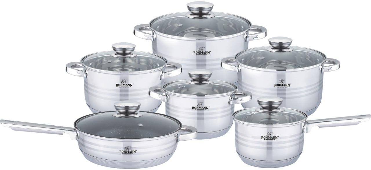 Набор кухонной посуды Bohmann 12 пр. (BH-1241-12) Набор кухонной посуды Bohmann 12 пр. (BH-1241-12)