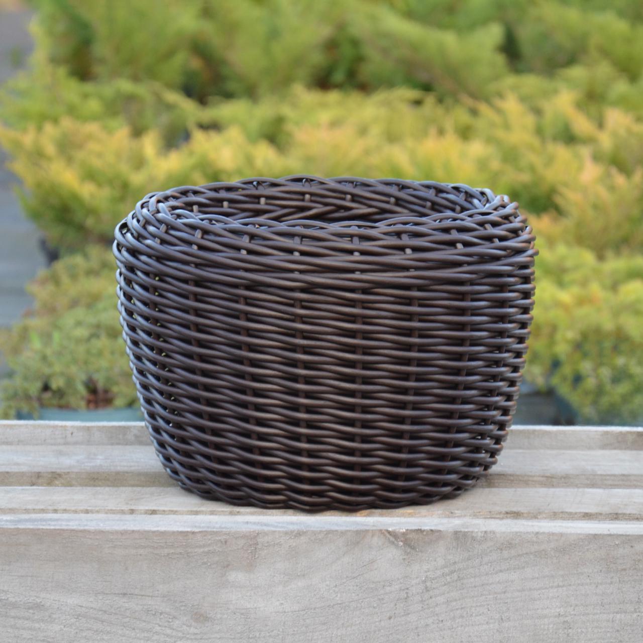 Кашпо для рослин з штучного ротангу 12 л Венге (11717091) - фото 2 Кашпо для рослин з штучного ротангу 12 л Венге (11717091) - фото 2