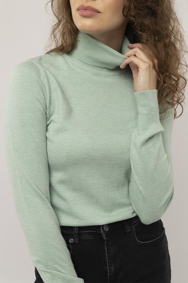 Гольф женский с длинным рукавом ЦБ-00233063 р. 48 Мятный (SKT000940482)