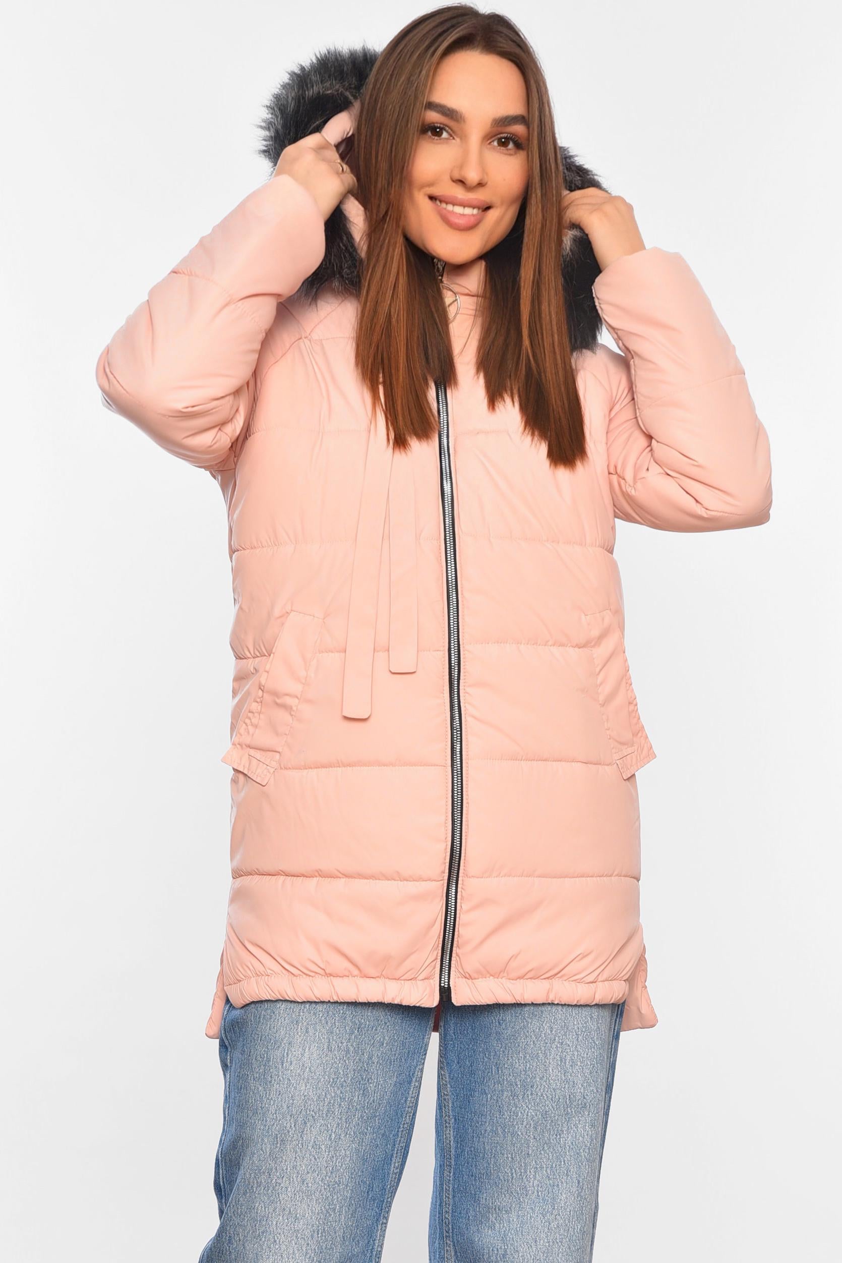 Куртка женская демисезонная р. 42 Розовый (197787)