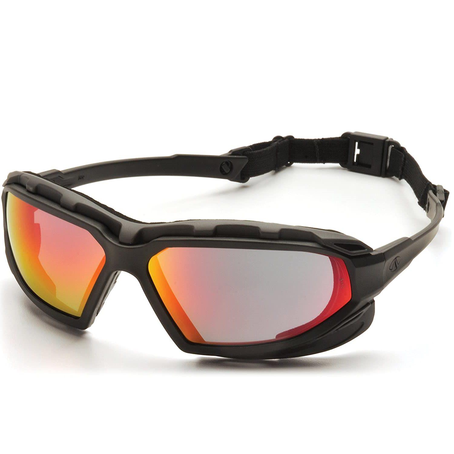 Очки стрелковые с уплотнителем Pyramex Highlander Plus Safety Goggles Red (546521)