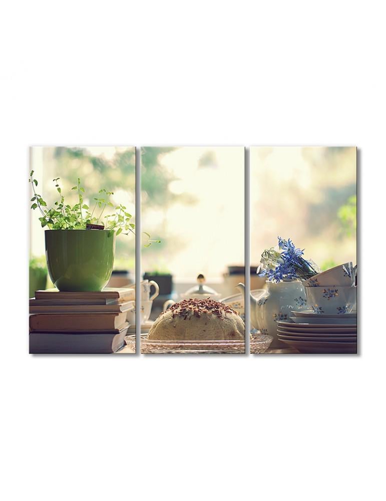 Картина модульная Творожная запеканка 3 модуля 80x120 см