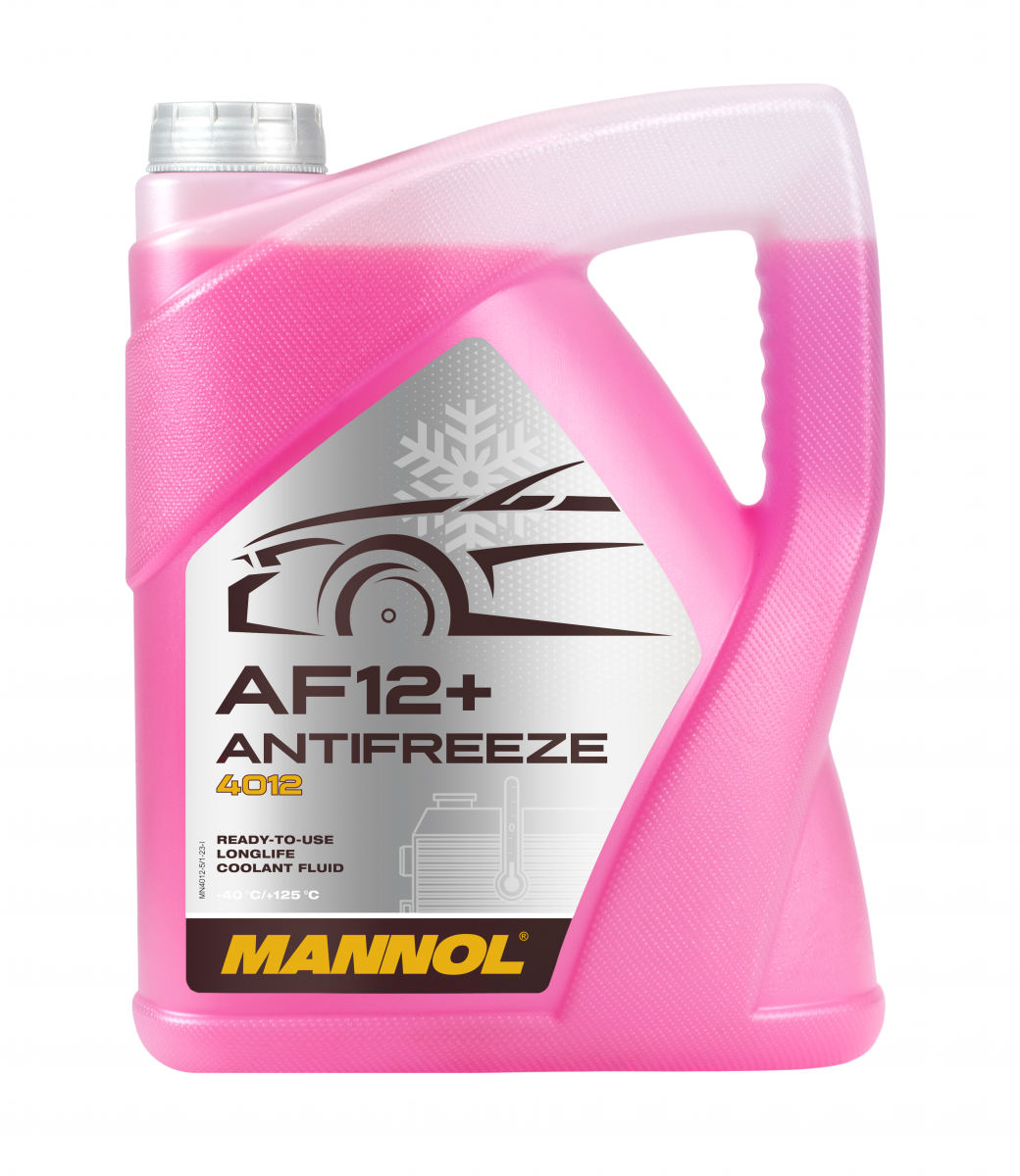 Антифриз Mannol 4012 Longlife Antifreeze AF12+ -40°C 5 л Красный (MN4012-5) - фото 1