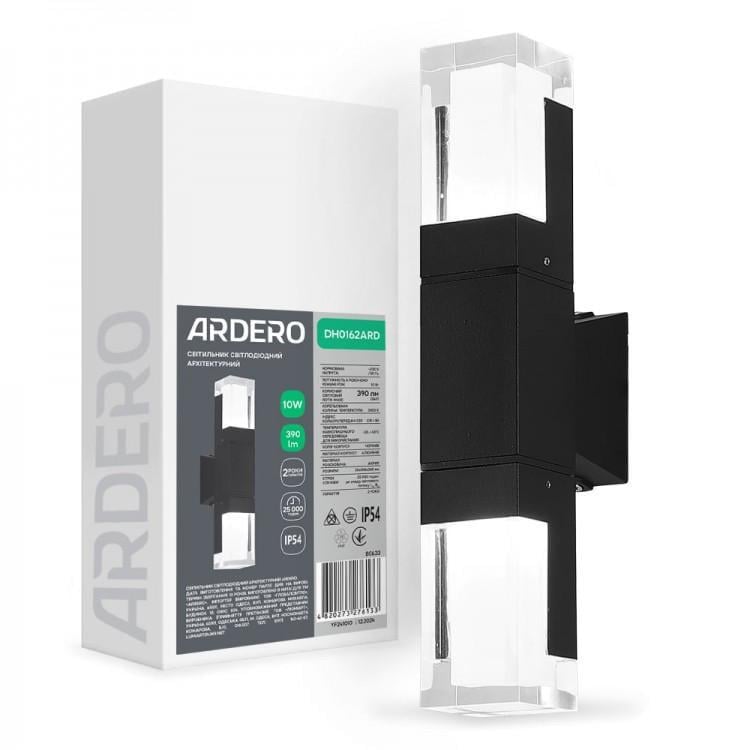 LED-світильник фасадний архітектурний накладний ARDERO DH0162ARD 10 Вт 3000K Чорний (28686826) - фото 4