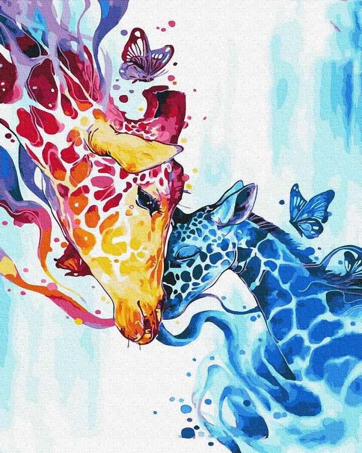 Картина по номерам Красочные жирафы (GX32785)