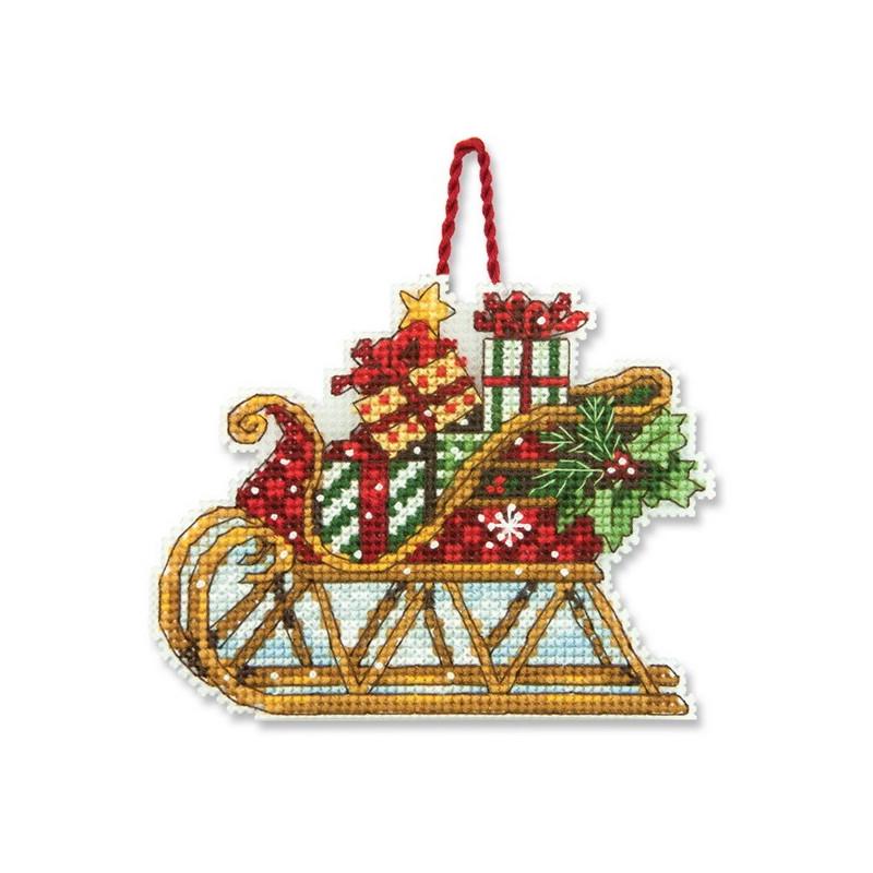 Набір для вишивки хрестиком Dimensions 70-08914 Sleigh Ornament (6021) Набір для вишивки хрестиком Dimensions 70-08914 Sleigh Ornament (6021)