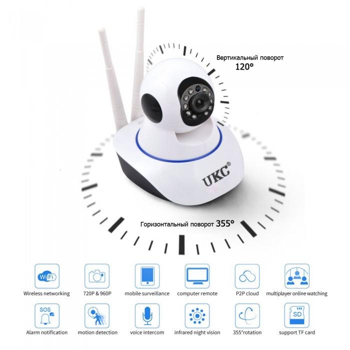 Беспроводная IP камера видеонаблюдения UKC WiFi microSD 6030 поворотная - фото 5 Беспроводная IP камера видеонаблюдения UKC WiFi microSD 6030 поворотная - фото 5