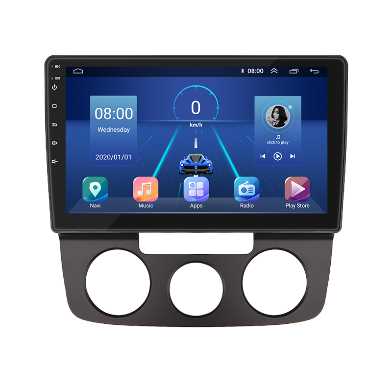 Штатная магнитола Lesko для Volkswagen Jetta V 2005-2011 экран 10" 4/64Gb 4G Wi-Fi GPS Top