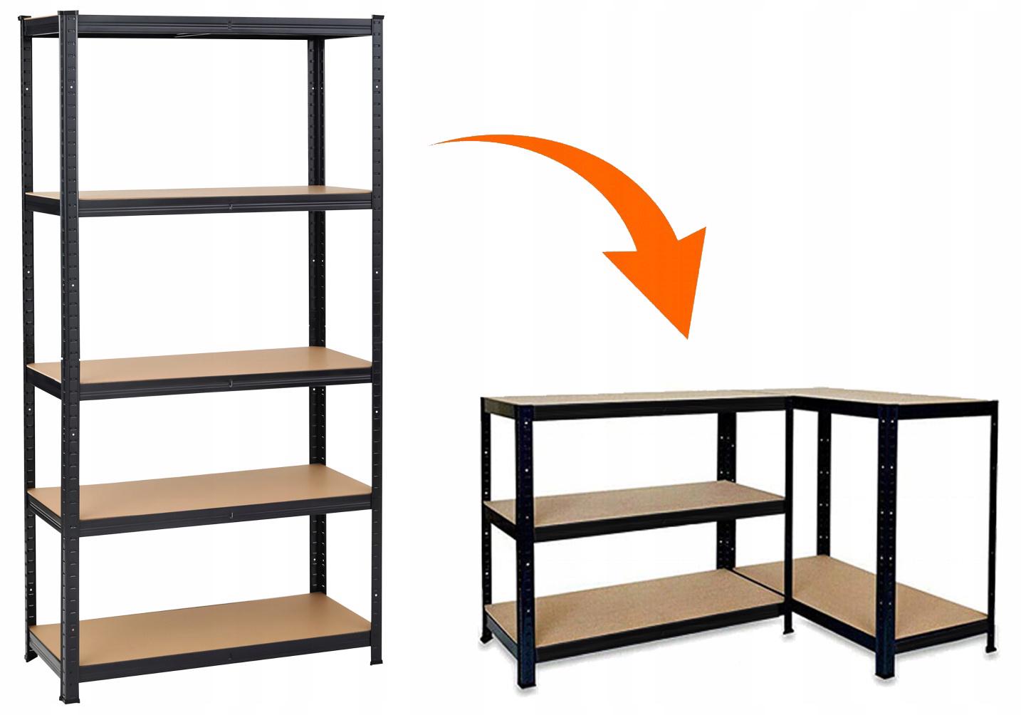 Стелаж металевий Homart B150 150х75х35 см Чорний (9913) - фото 4 Стелаж металевий Homart B150 150х75х35 см Чорний (9913) - фото 4