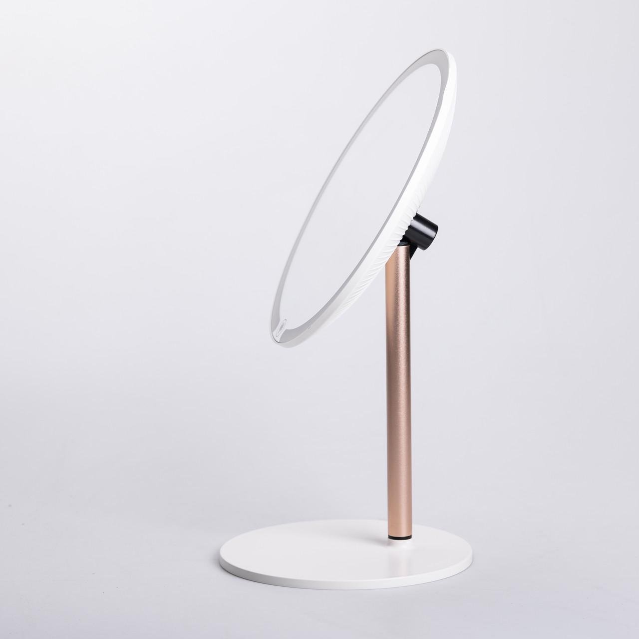 Дзеркало косметичне з підсвічуванням кругле настільне 21 см Білий (6887) - фото 4 Дзеркало косметичне з підсвічуванням кругле настільне 21 см Білий (6887) - фото 4