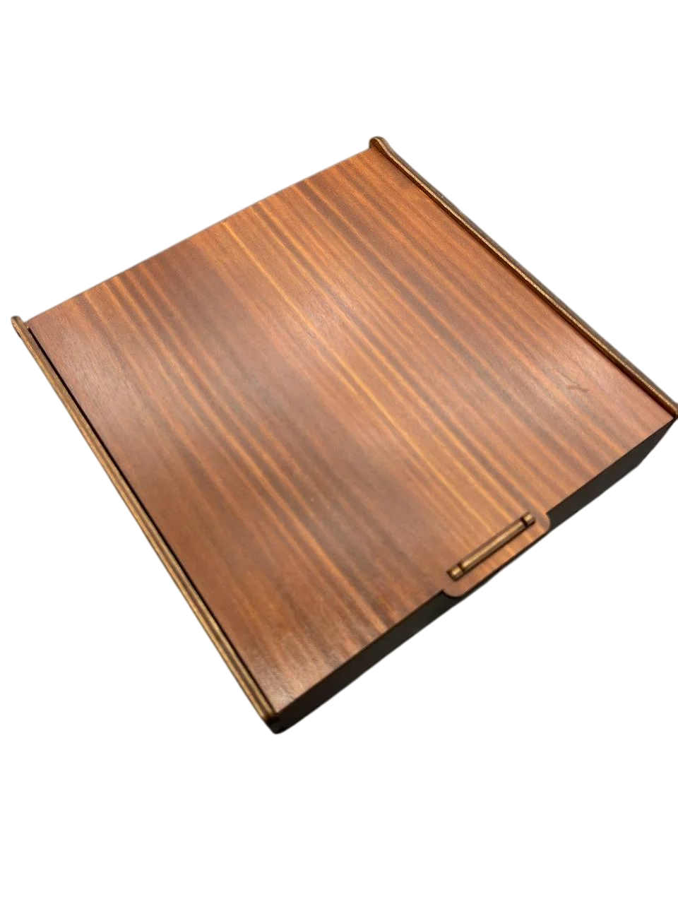 Шкатулка-купюрница из фанеры тонированная 20х20х4,5 см Яблоня (KF-017-62)