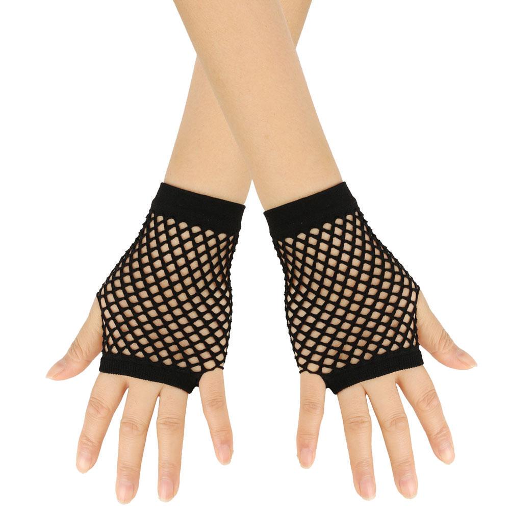 Митенки в сеточку короткие One size Черный (2164) Митенки в сеточку короткие One size Черный (2164)