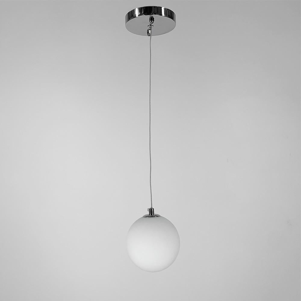 Підвіс з 1 білим плафоном Хром (0286/1 CH/WT) - фото 2