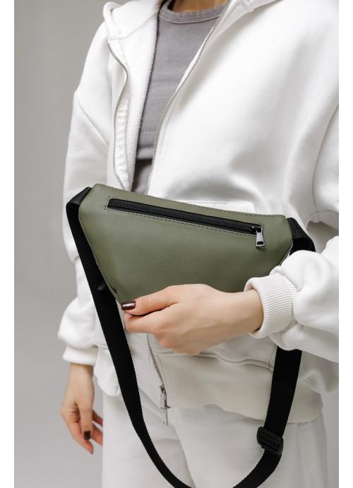 Поясная женская сумка Sambag экокожа/водостойкая Хаки (2618898447) - фото 4 Поясная женская сумка Sambag экокожа/водостойкая Хаки (2618898447) - фото 4