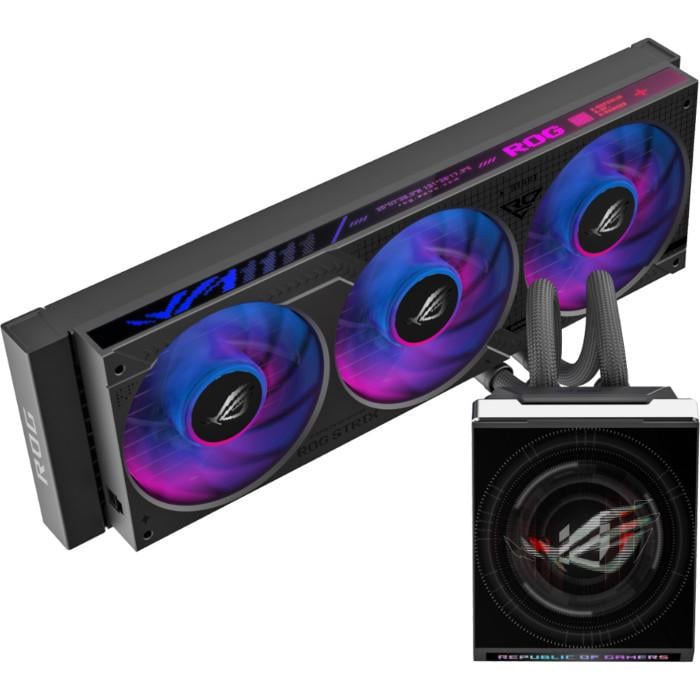 Система жидкостного охлаждения Asus ROG Strix IV 360 ARGB LCD 5,08" IPS 2500 об/мин 360 мм Black (90RC01S1-B0EAY0)