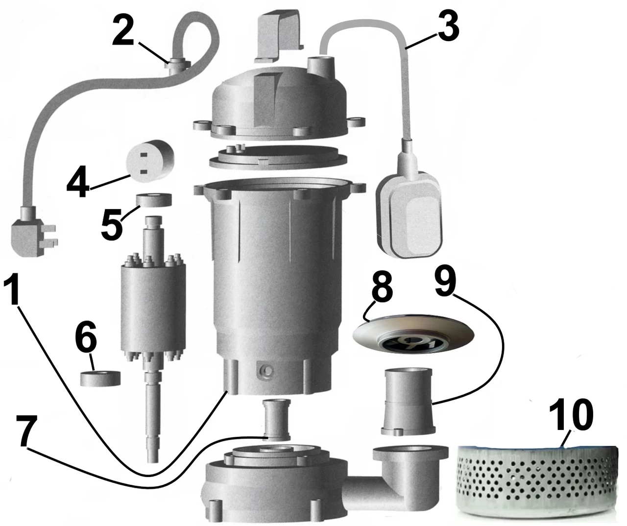 Насос дренажный VOLKS pumpe QDX8-30 1,5 кВт (11000741) - фото 4 Насос дренажный VOLKS pumpe QDX8-30 1,5 кВт (11000741) - фото 4