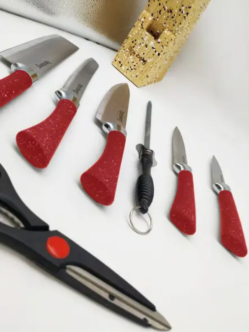 Набір ножів Rainberg RB-8806 з підставкою Червоний (1676887023) - фото 2