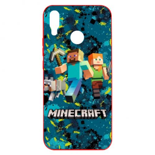 Чехол для Huawei P Smart Plus 2018 Minecraft Steve Alex And Dog