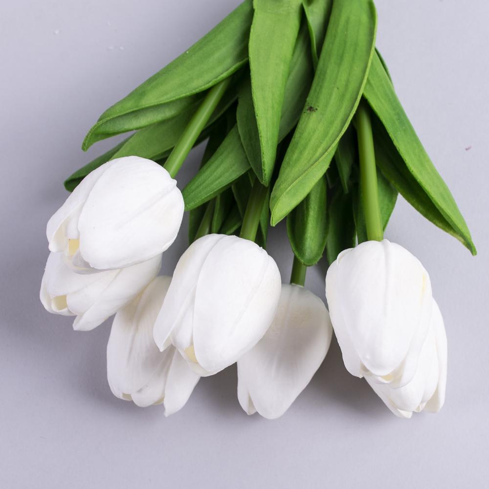 Букет тюльпан зі спіненого латексу Білий (1945-3) - фото 2