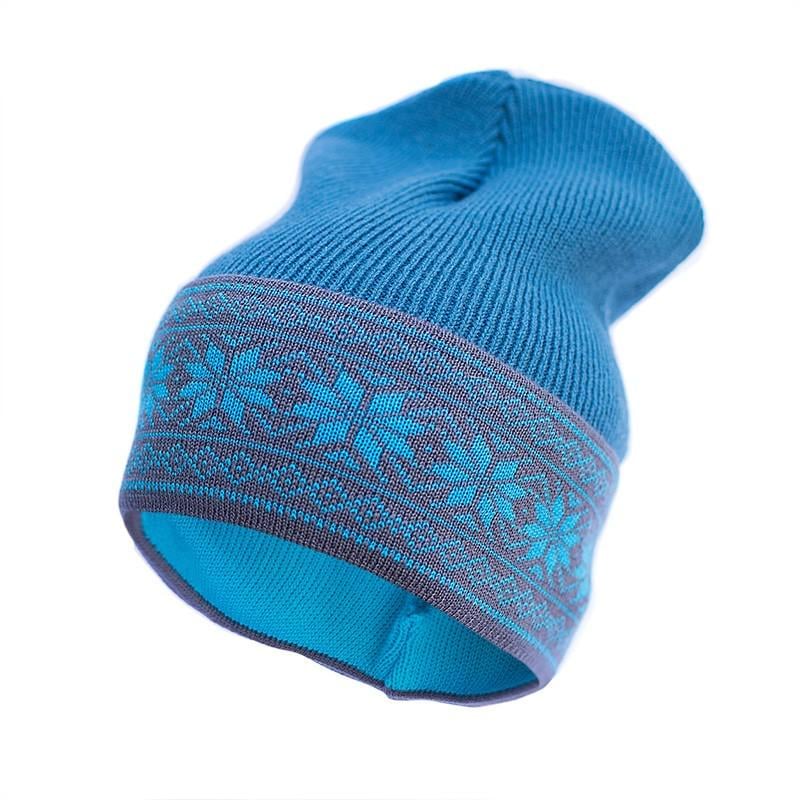 Шапка из шерсти мериноса София 44-48 см Бирюзовый (411-5)