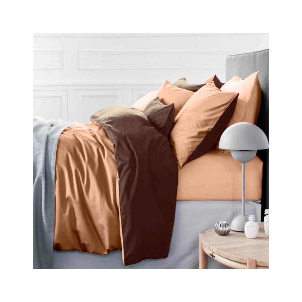 Комплект постельного белья MirSon Premium 0165+0211 Сатин King Size 220х240 см Cappuccino (2200001169555)