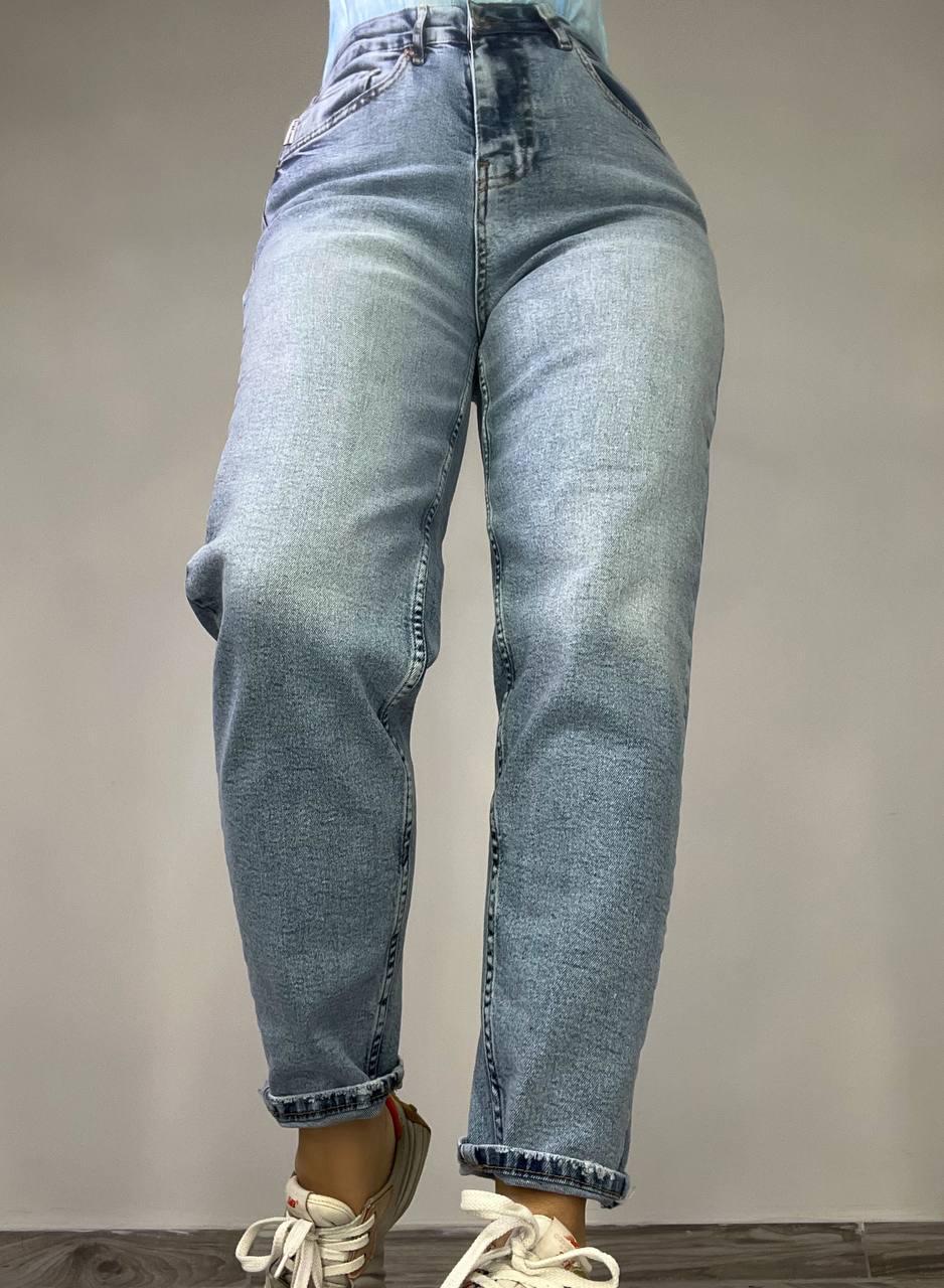 Джинси жіночі Mikaletta 3255 MOM RELAX comfort jeans висока посадка банани стрейчеві р. 29 Блакитний (3899) - фото 8