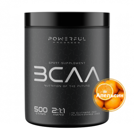 Аминокислоты BCAA Бсаа Powerful Progress BCAA 2:1:1 Instant Апельсин 500 г (14540319)