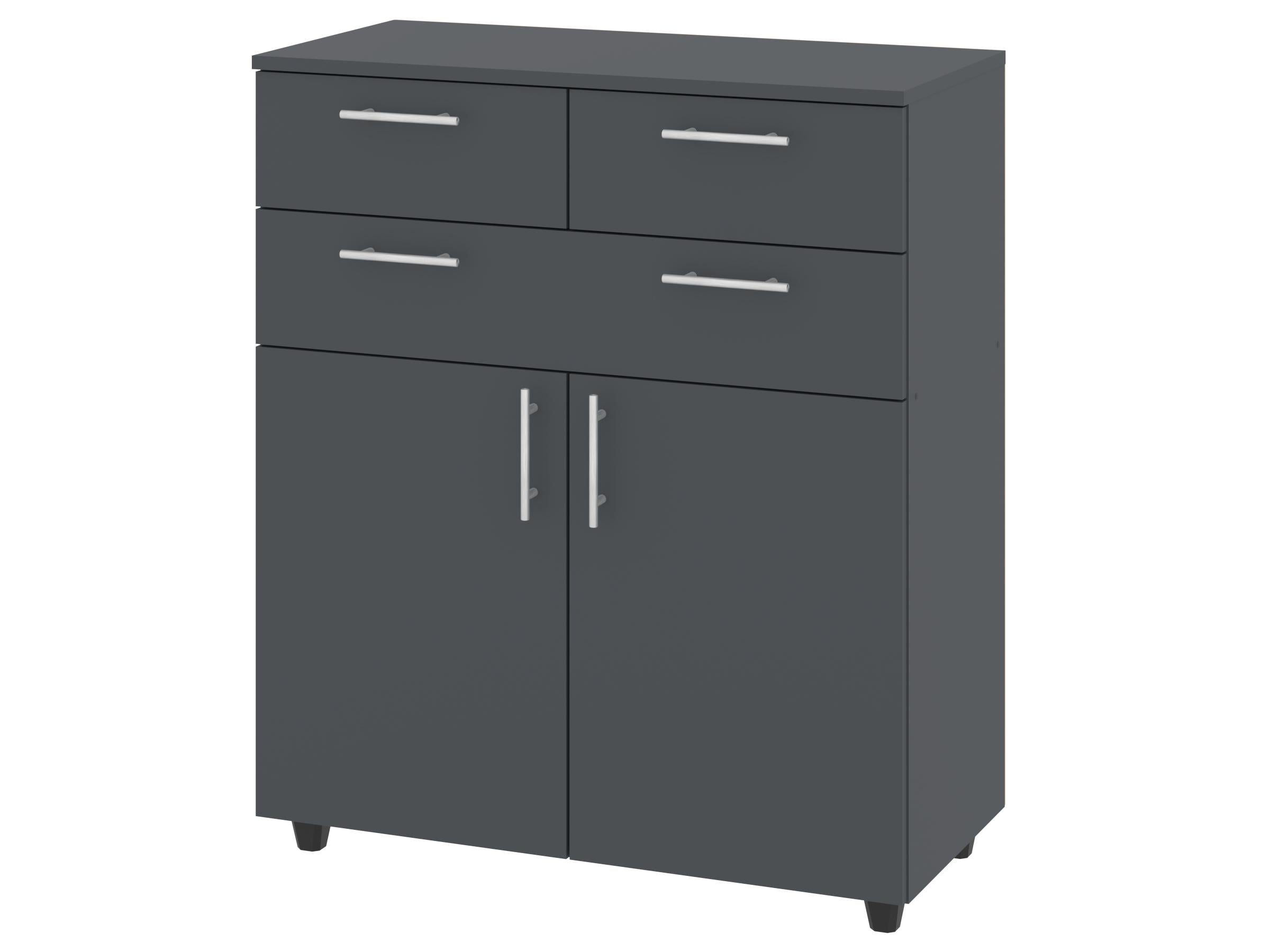 Комод с ящиками PEHOTIN К-3+2 ДСП 80х38х94 см Антрацит (PN-100474)