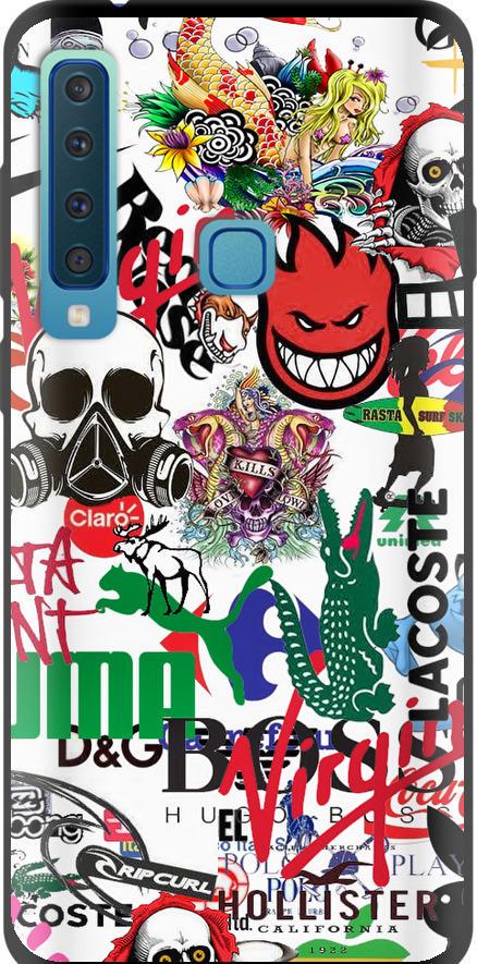 Чехол на Samsung Galaxy A9 (2018) Many different logos (4022b-1503-42517)