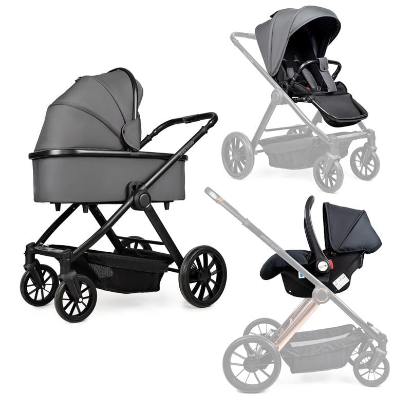 Коляска Ninos Estrella 3в1 з авто кріслом Grey/Black (NE3V12024GRB)