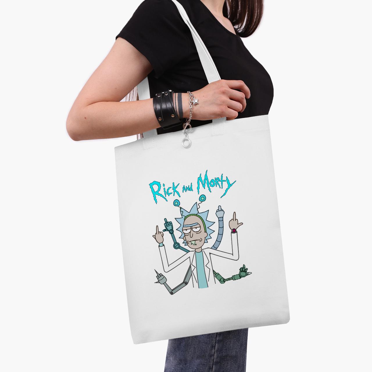 Еко сумка шоппер Rick Sanchez Rick and Morty 41x35 см Білий (9227-2948-WT1)