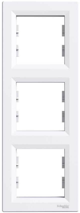 Рамка Schneider Electric трехместный Asfora вертикальный ABS Белый (EPH5810321)