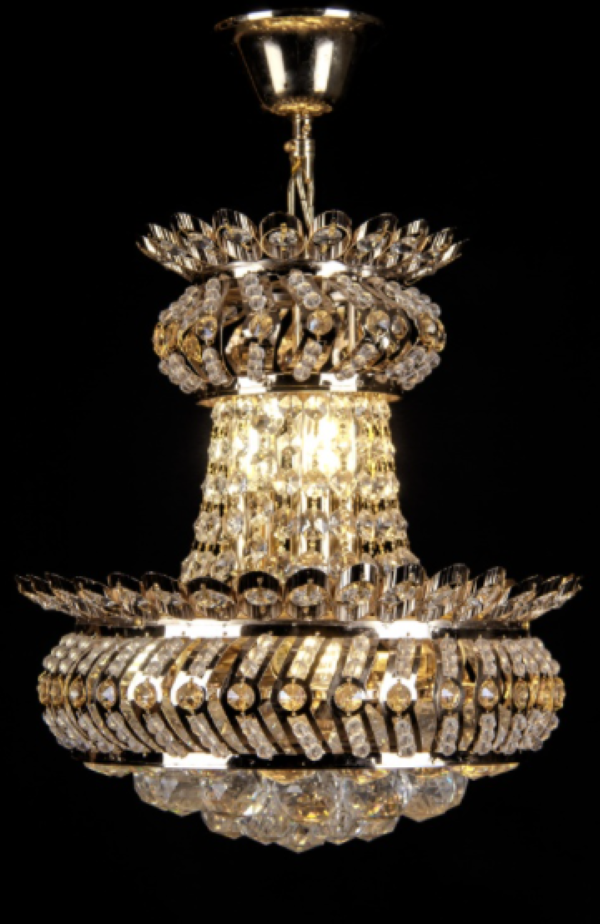 Кришталева люстра L6182/350/6 Золото/Білий (AN000371)