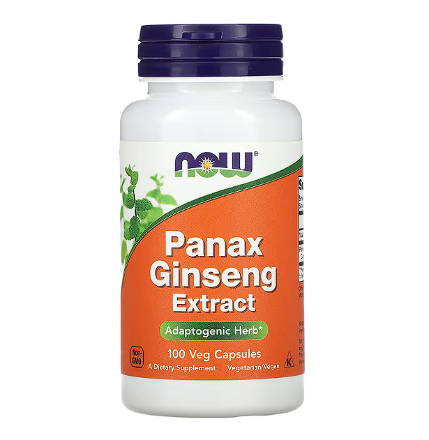 Экстракт женьшеня NOW Panax Ginseng 500 mg 100 veg caps (18397-01)