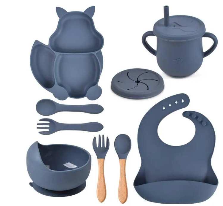 Посуда для первого кормления детская силиконовая Синий (9634842)